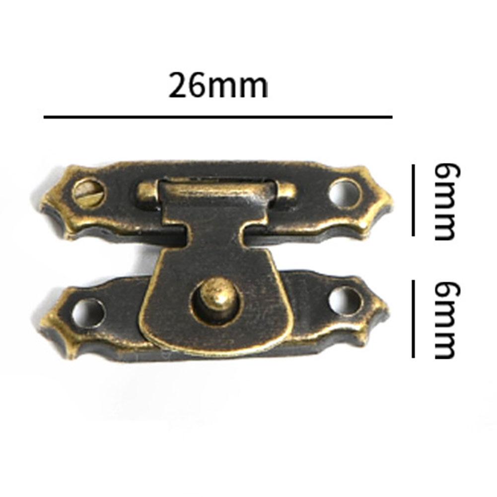 10 шт. антикварный бронзовый замок для ювелирных изделий, защелка для чемодана, застежка для деревянной коробки, защелка, пряжка, декоративные аксессуары