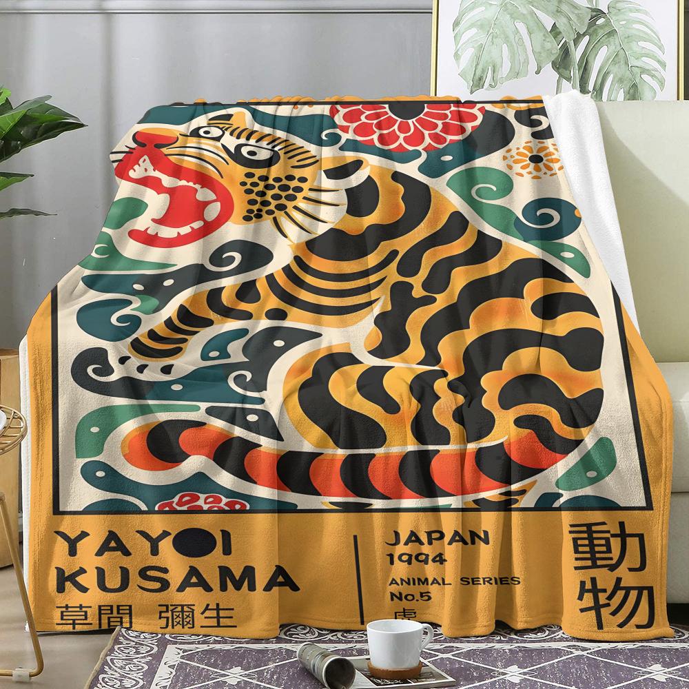 Y-Yayoi K-Kusama Throw Soft Flannel Throw Summer AC Blanket Lightweight Cool Nap Blanket for Sofa Bed Couch Travel