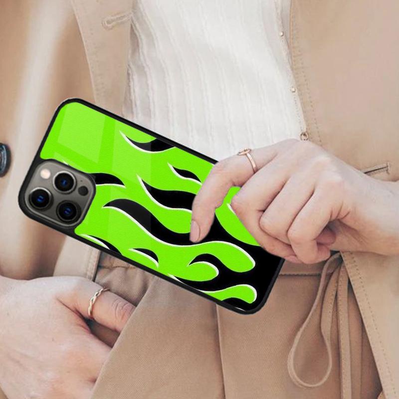 Fashion Design Flame Pattern Magnetic Phone Case For APPLE iPhone 17 Air 16 14 13 12 Pro Max 15 Plus Wireless With MagSafe Cover