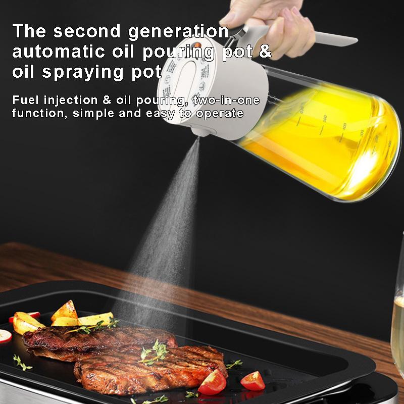 700 мл бутылка-спрей для масла, стеклянная бутылка-спрей 2 в 1, перевернутая бутылка-спрей для масла, дистрибьютор кухонного масла, кухонные принадлежности, гаджеты, дропшиппинг