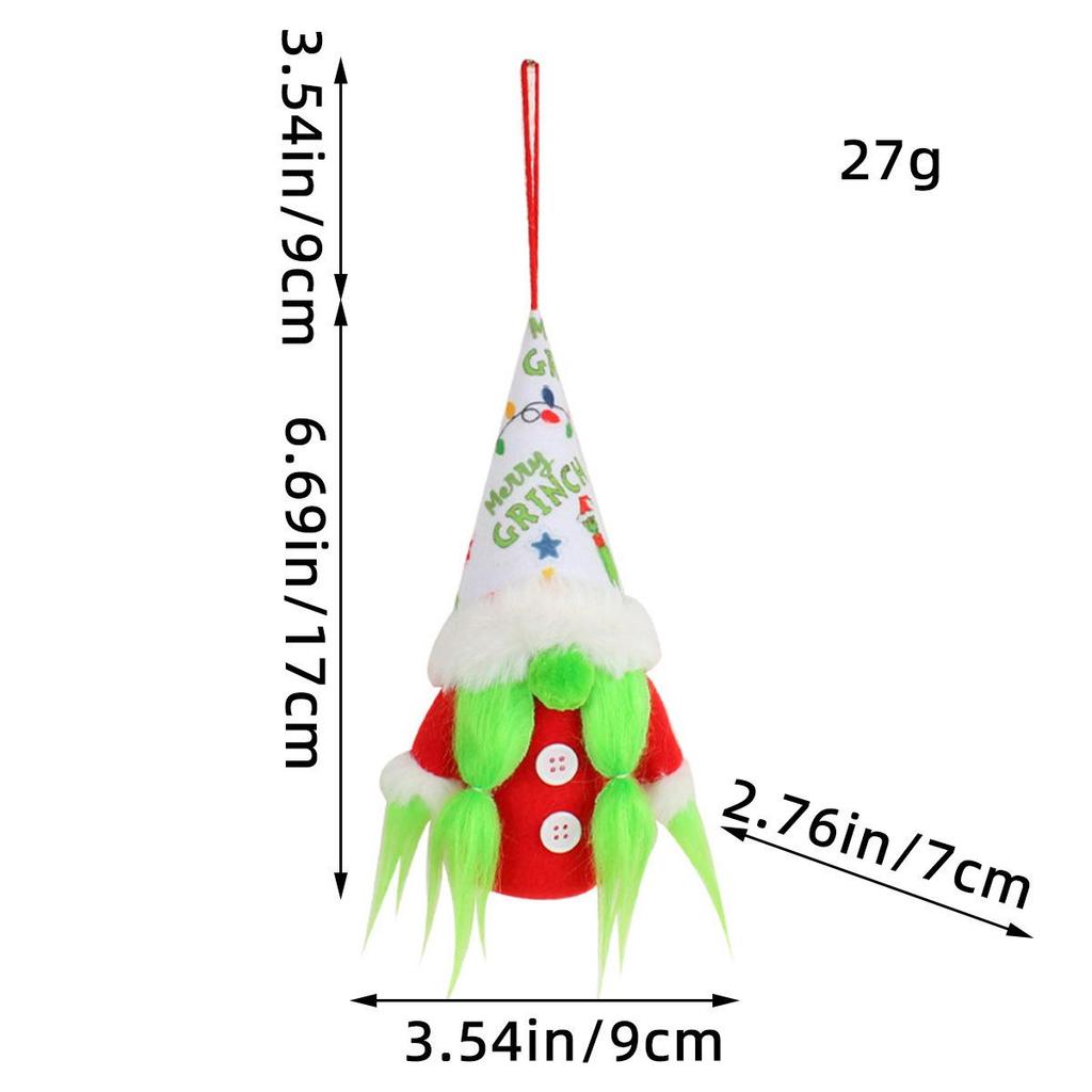 Кукла Рудольф и украшения в виде гномов без лиц с огоньками и пайетками для Рождества