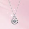 Изящное ожерелье в форме капли из стерлингового серебра 925 пробы для женщин, универсальное легкое роскошное украшение из высококачественного муассанита