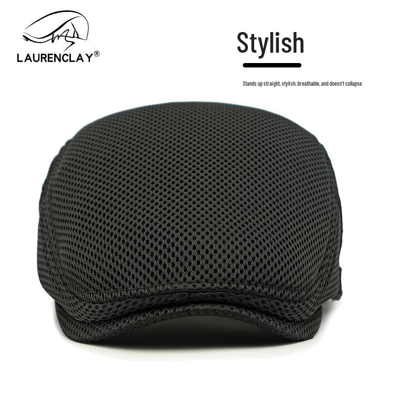 Летний тонкий сетчатый берет: Дышащая кепка-утка для мужчин и женщин - Ретро корейский стиль, кепка газетчика от солнца