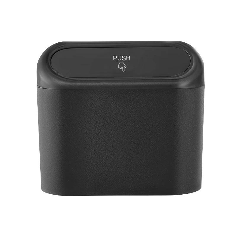 Универсальный органайзер, автомобильная раскладушка, мусорное ведро, подвесной автомобильный ящик для мусора, пылезащитный ящик для хранения, черный ABS, квадратный пресс-мусорный бак, автомобильные аксессуары для интерьера