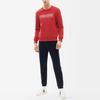 Fila Logo Embroidered Knitted Sports Crew Neck Sweatshirt Men Sweatshirt Legendary-Red F11M211202FRD