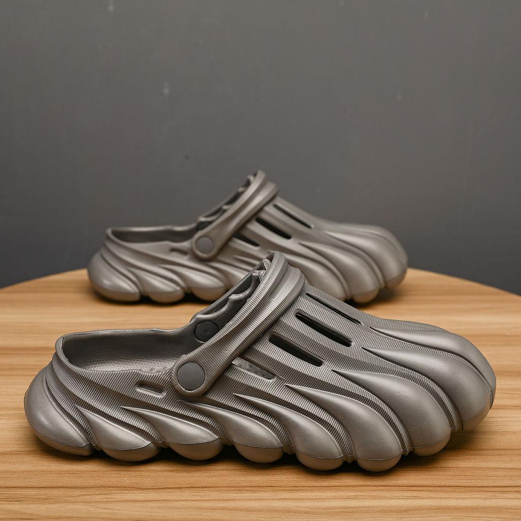 Fashion Kidmi Trendy Men's Slippers Summer Men Shoes Men's Flat Sandals EVA Waterproof Beach Cloud Slippers Casual House Bathroom Slides