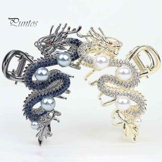 Женская заколка для волос в китайском стиле в форме дракона, противоскользящие зубцы, заколка для волос с затылком, акула, аксессуар для волос