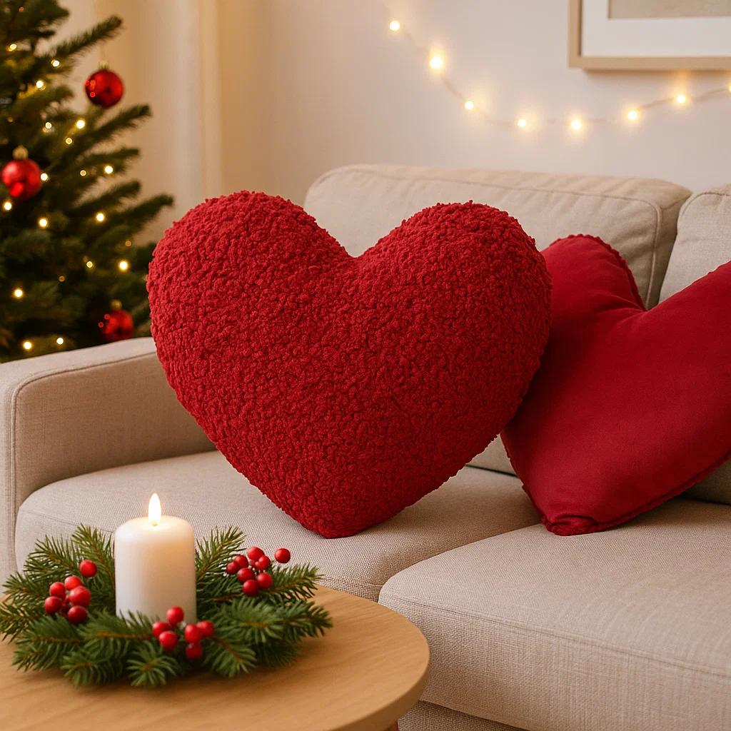 Klaus Heart Pillow Red 40X45