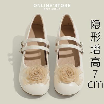 Туфли Мэри Джейн на толстом каблуке и высоком каблуке в сказочном стиле, корейская версия, универсальные, ретро, с ремешком с надписью, маленькие одинарные туфли