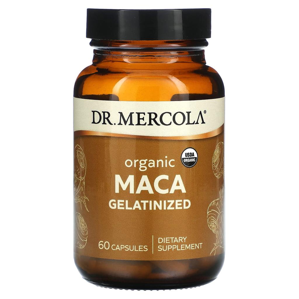 Dr. Mercola Organic Maca Gelatinized, 60 Capsules