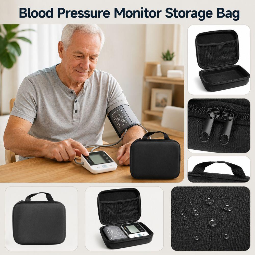 Waterproof Sphygmomanometer Protective Case for Upper Arm Blood Pressure Monitor