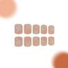 24pcs Matte Pink Fake Nails White Star Light Pink Short Square False Nails for Stage Performance Wear