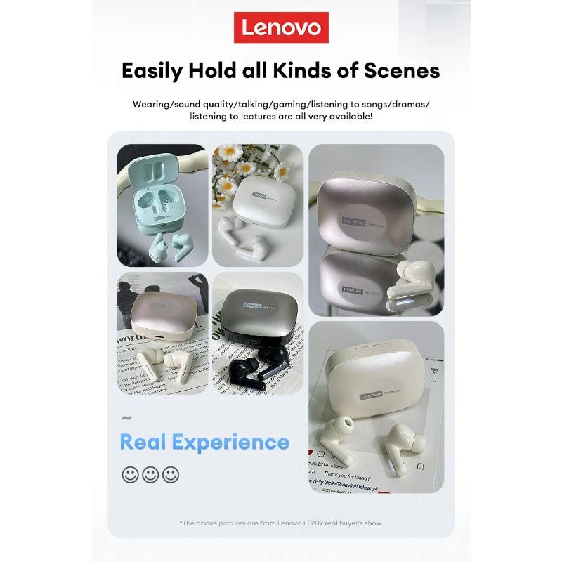 Беспроводной Bluetooth-наушник Lenovo LE209, шумоподавление ANC, Hi-Fi музыка, Bluetooth-наушник, 30 часов работы от аккумулятора, игровая гарнитура