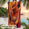 Beach Towel Galatasaray FC Print Custom Name Text Soft Towel for Swimming Pool