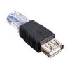 4 шт. Разъем RJ45 папа - USB AF A мама Адаптер Розетка Сеть LAN Ethernet Роутер Штекер