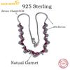Sace Gems Сертифицированное ожерелье из стерлингового серебра 925 пробы с натуральным гранатом 4*6 мм для женщин, помолвки, коктейльной вечеринки, ювелирные украшения