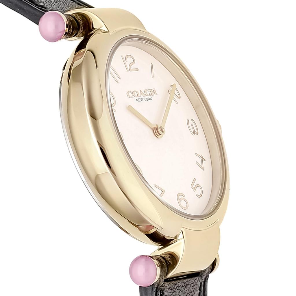 Часы CARY Серебряный циферблат Нержавеющая сталь Минеральное стекло Кварцевые повседневные водонепроницаемые 31MM Китайские часы 14503998 Черные [Coach] Женские [Товар]