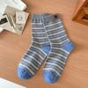 Vintage Striped Button-Embellished Socks Boneless Mid-Leg Socks Are Trendy And Wear Versatile Stacks Of Socks