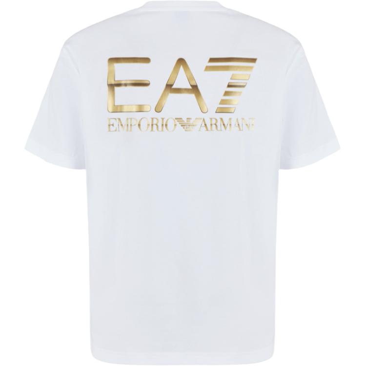 Emporio Armani Мужская футболка с круглым вырезом и логотипом Белый 6DPT06-PJFFZ-1100
