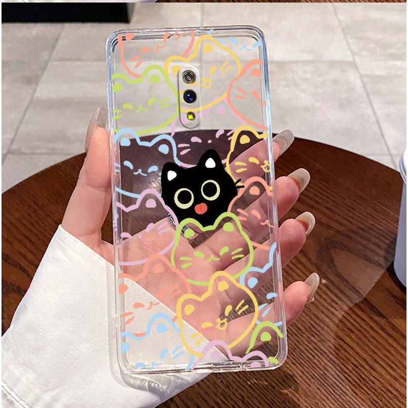Чехол для OPPO K3 / Realme X RMX1901 RMX1903 Прозрачный Роскошный Милый Сердечко Кролик Забавный Чехол для Телефона Мягкий Силикон ТПУ Задняя Крышка