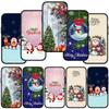 Чехол для телефона Samsung Galaxy S25 S24 S23 iPhone 16 15 Xiaomi Redmi Note 14 13 12 16E 11 ProOPPO Moto Huawei Gift Snowman Merry Christmas Deer Cover