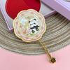 Textured Chinese-style Handheld Mirror Flower Cartoon Makeup Mirror Metal Cosmetic Mirror  Make Up