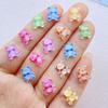 50Pcs Cute Mini Cartoon Little Bear Nail Art Resin Designer Charms DIY Craft For Nail 3D Decorations Jewelry