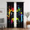 2pcs Ps5 Game Curtain Rod Pocket Boy Girl Video Game Controller Gamer Room Window Decor Colorful Cool Gamepad Curtains.