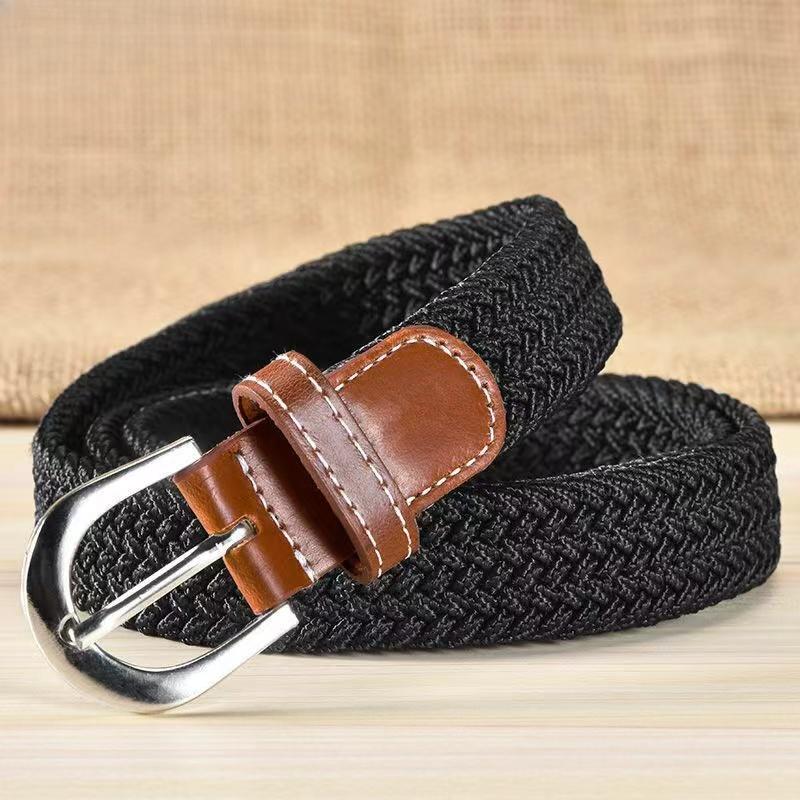 Factory Made High Quality Golf Comfortable Leisure Belt Wide Fine Elastic Woven for Men and Women
