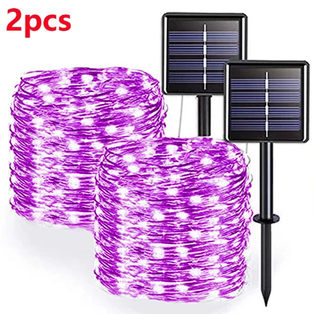 42M400Leds Солнечный светодиодный светильник, уличная гирлянда, садовая гирлянда на солнечных батареях, водонепроницаемая рождественская гирлянда для сада, украшение на открытом воздухе