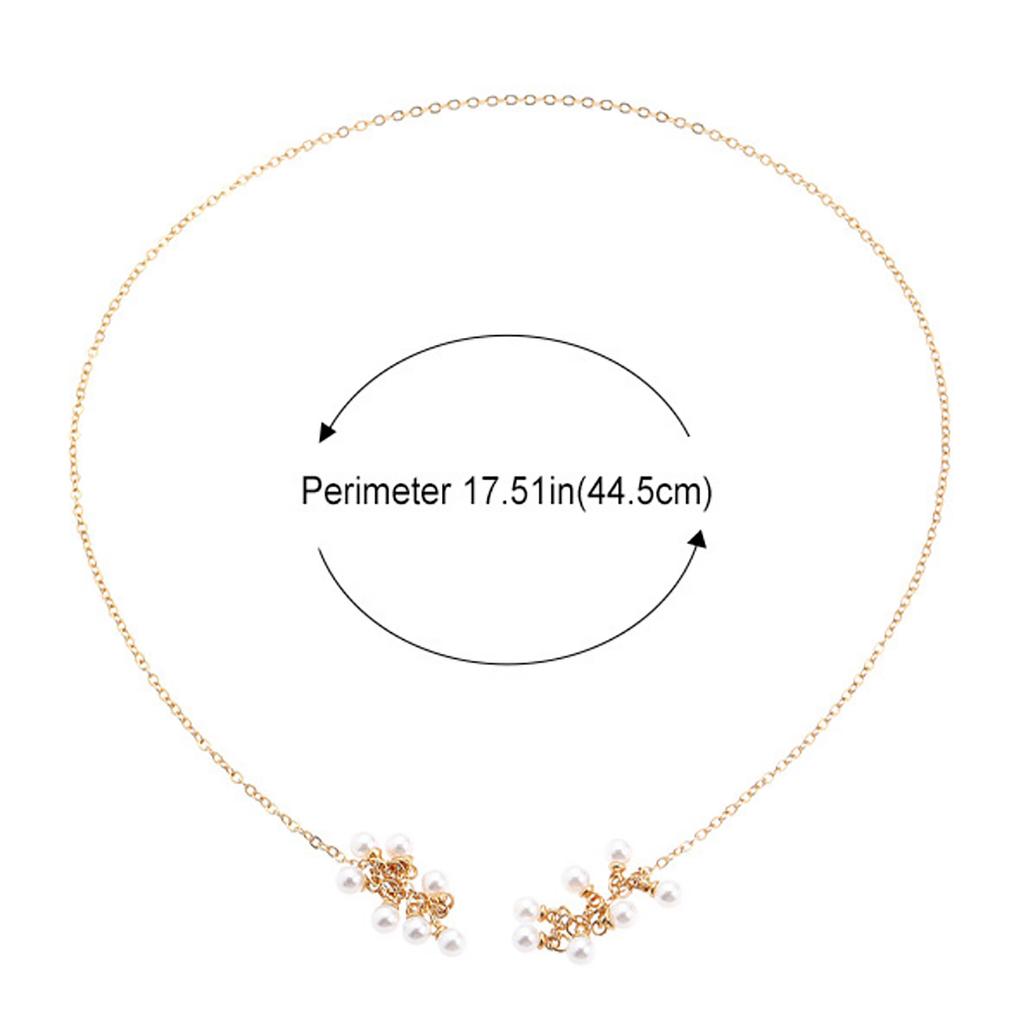 Baroque Court Retro Style Imitation Pearl Tassel Necklace Geometric Flat Snake Bone Necklace Pendant