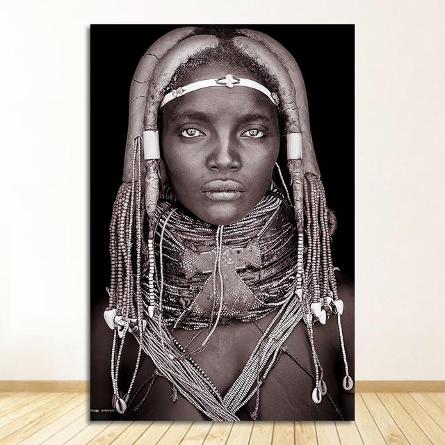 Украшение дома, черно-белая картина на холсте для гостиной, настенные картины Quadro Cuadros, африканские женские и мужские настенные художественные портреты