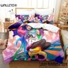 Модные 3D комплекты постельного белья Uma Musume Pretty Derby, пододеяльник с наволочкой, двуспальная кровать, двуспальная кровать, постельное белье