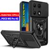 Slide Camera Armor Funda for Redmi Note 13 Pro 4G POCO M6 Pro Case Ring Stand Protect Phone Cover for Redmi Note 13 Pro 4G Capa