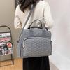 Fashionable Quilted Diamond Grid Single Shoulder Mommy Bag Travel Multifunctional Large Capacity Handheld Diagonal Diaper Bag
