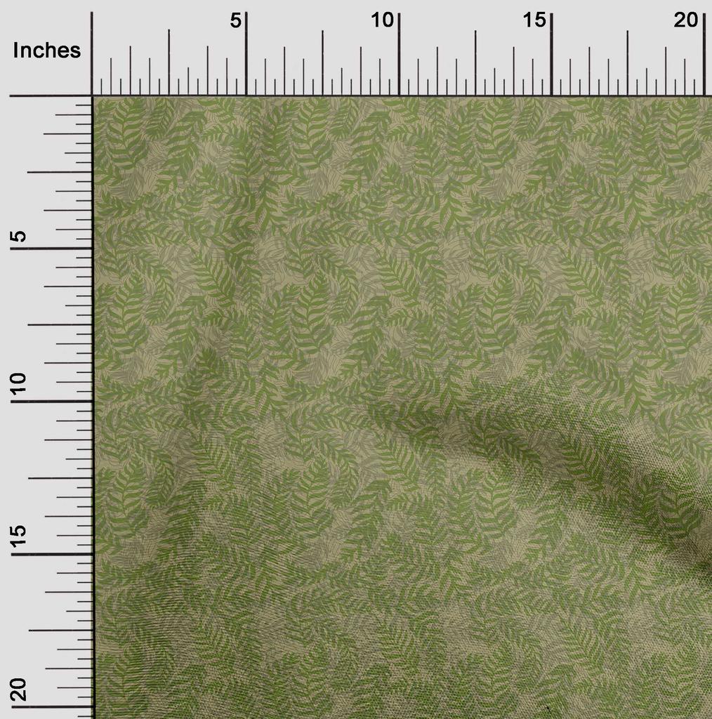 oneOone Cotton Flex Pear Green Fabric Leaves Diy Clothing Quilting Fabric Print Fabric By Yard 40 Inch