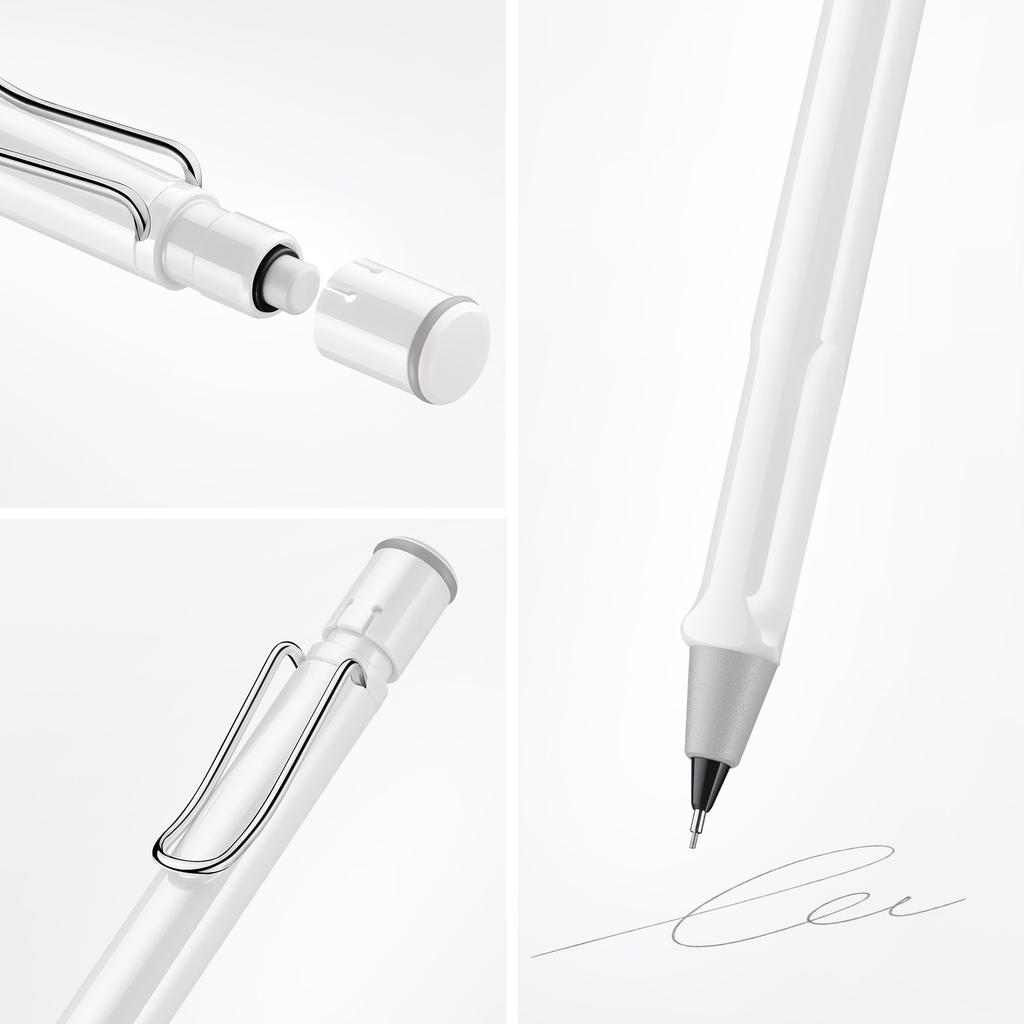 Lamy Механический карандаш Safari White Эргономичный дизайн, прочный корпус из пластика ASA. Идеально подходит для письма и рисования. В комплекте стержень LAMY M 41