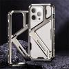 Титановый сплав Механический броня Полый телефон для iPhone 14 15pro Max Metal Съемный съемный тепло.
