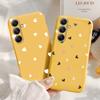 Мягкий силиконовый чехол Heart Yellow для Xiaomi Redmi Note 13 Pro 13C Poco M6 Samsung A35 A55 M35 S24 Huawei Honor Realme Camera Защитный противоударный чехол