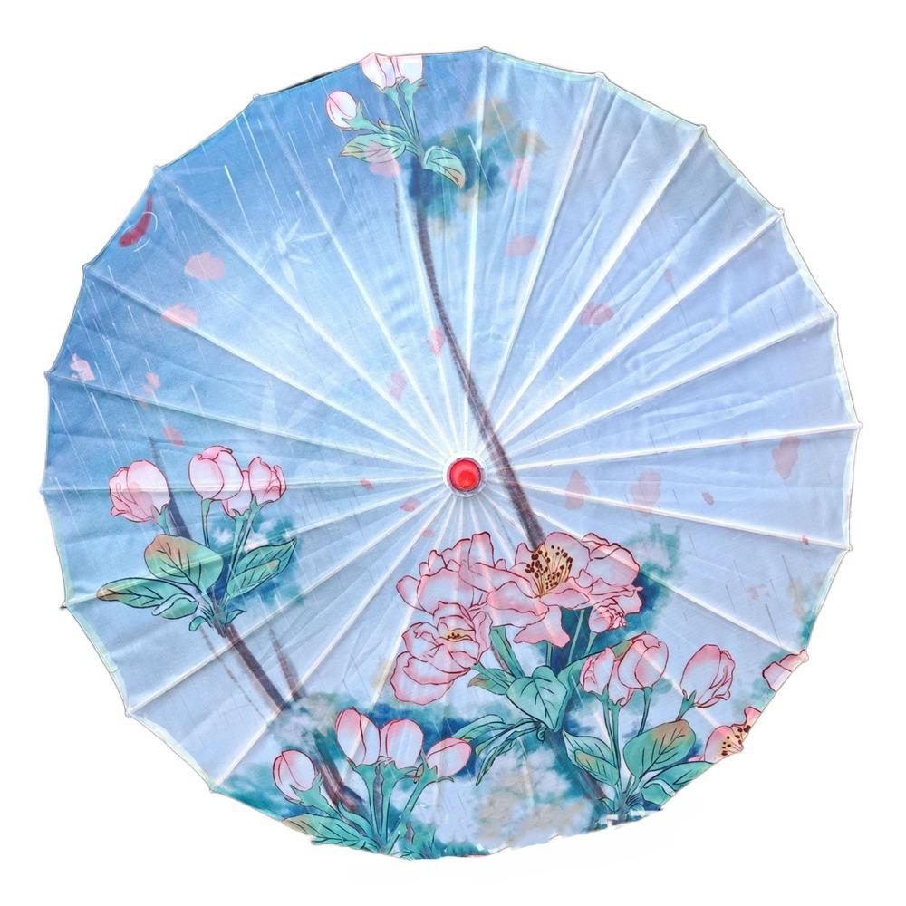 Waterproof Silk Cloth Women Umbrella Rain Proof Costume Parasol Flower Oil Paper Umbrella Party