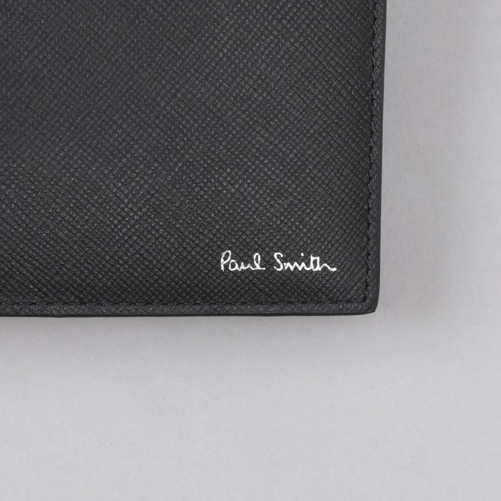 Мужской разноцветный кожаный кошелек Paul Smith с принтом 79 LMINNC, бифолд (M1A4833)