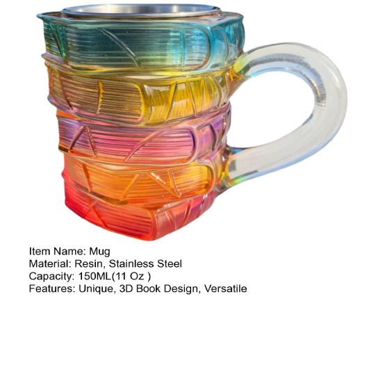 Расписная кружка-книга 11 унций 3D кружка для кофе библиотекаря необычная чашка для чая подарок для книголюбов читателей писателей