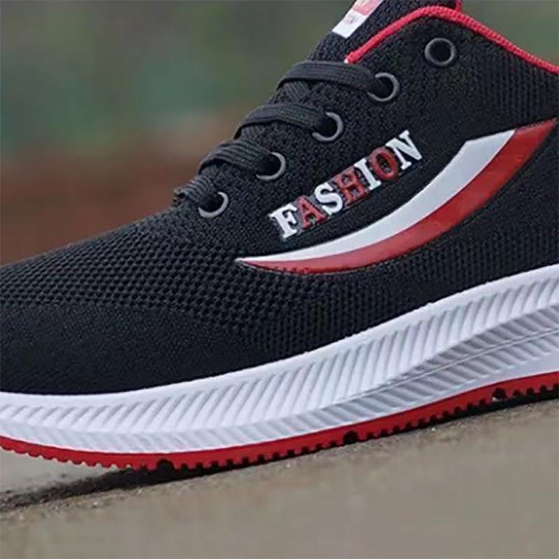 Черная спортивная обувь, дышащая мужская обувь с сеткой, нескользящая обувь на мягкой подошве, новая мода на весну и осень