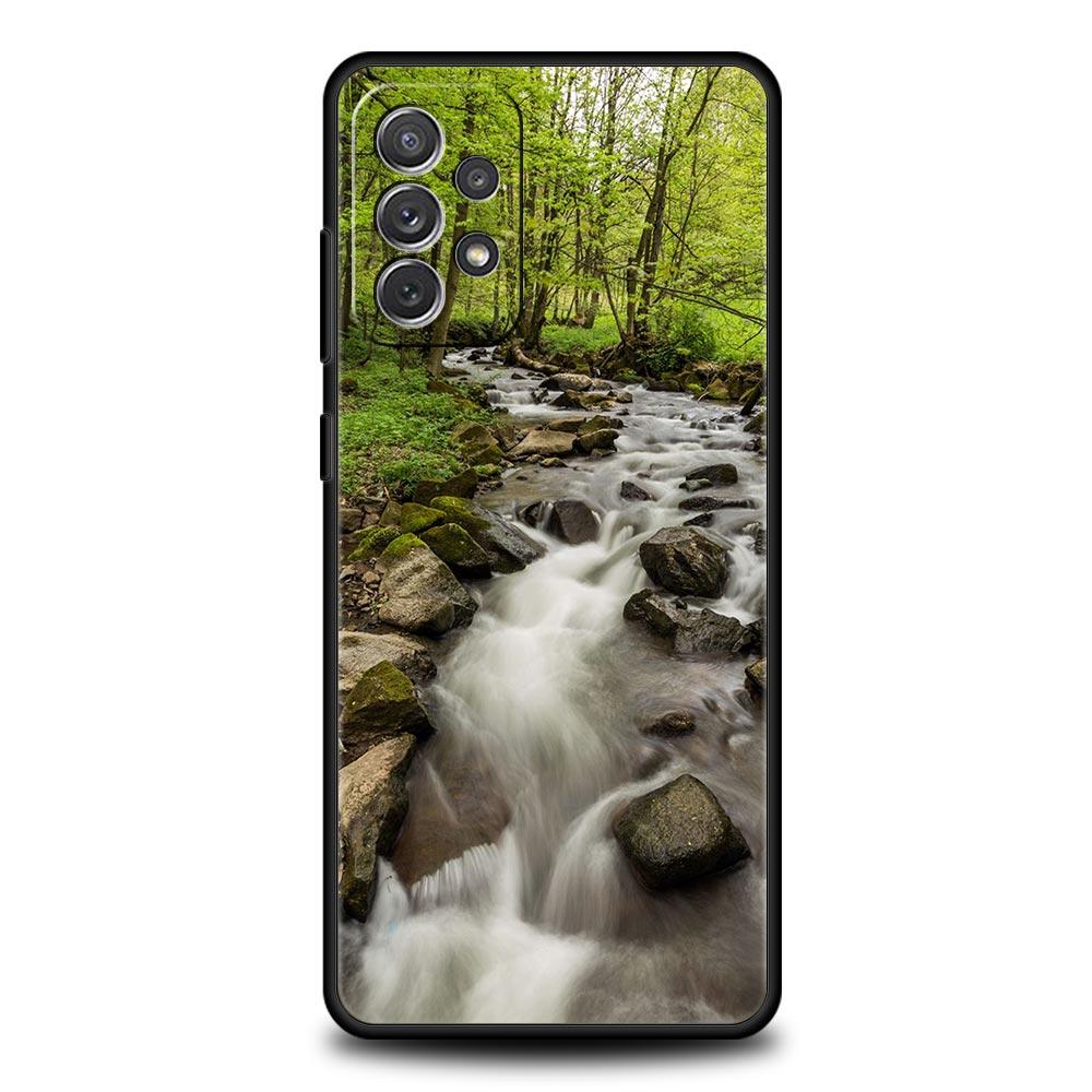 Водопад природа деревья корабль чехол для телефона Samsung Galaxy A13 A51 A71 A21S A12 A11 A31 A41 A23 A53 A73 A52 A32 5G A03S A01 чехол