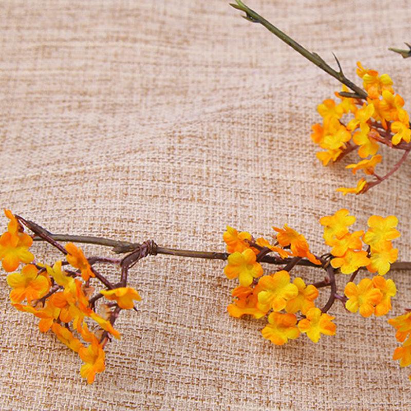 1 шт., искусственные цветы вишни, длинная ветка Сакуры, ротанга, цветочная композиция, шелковые цветы