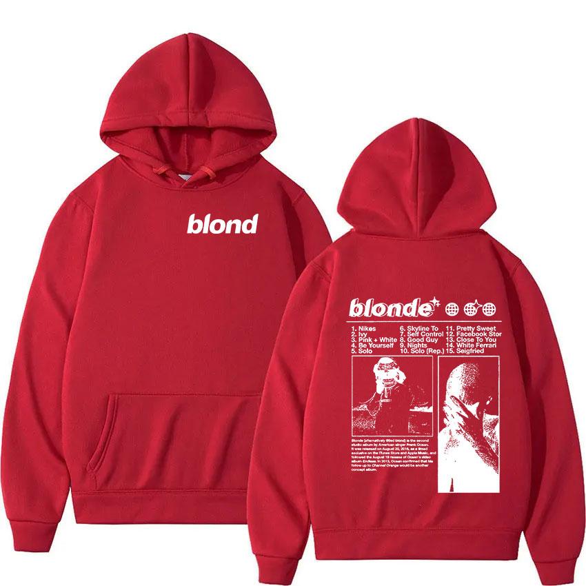 Rapper Frank 2024 New Album Hoodie Men's Retro Fashion Blond Oversized Sweatshirt Y2k Unisex Hip Hop Pullover Hoodies Streetwear