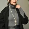 1Pcs Elegant Temperament Pearl Necklace Vintage Sweater Chain  Women's Jewelry Accessories