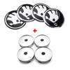 56/60mm Car Styling Wheel Center Hub Cap Sticker Car Decoration Decal For Skoda Octavia Fabia Superb Kodiaq VRS VII Scala Karoq
