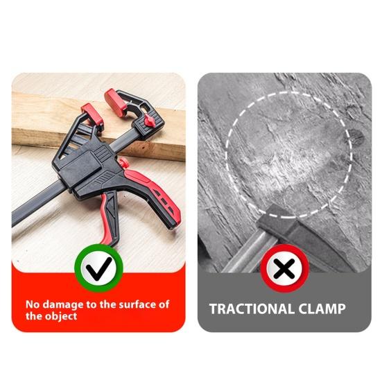 Зажим для деревообработки с эргономичной ручкой, многоцелевой, для работы одной рукой, быстрозажимной зажим, ручной инструмент для проектов «сделай сам»