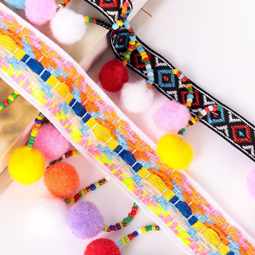 1yard Supplies Handmade DIY Craft Sewing Fabric Tassel Lace Trim Bohemia Ribbon Embroidered